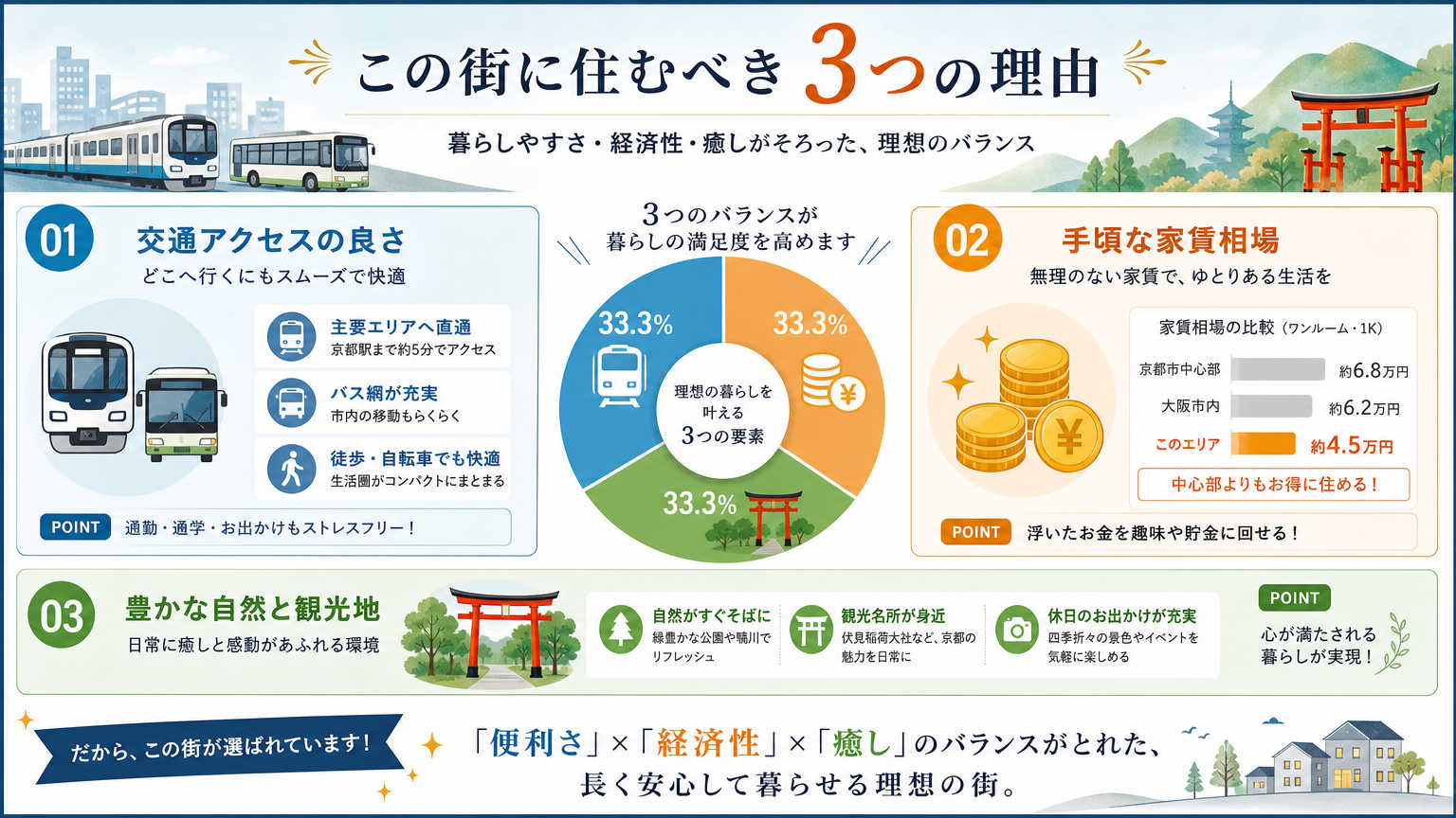 伏見区の暮らしが選ばれる理由